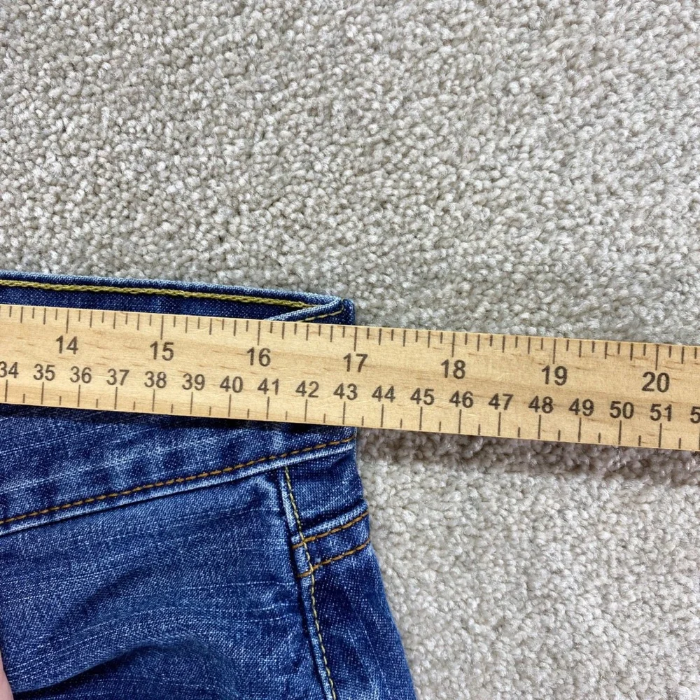 Lucky Brand Rivington Bootcut Jeans Mens 34 Short‎ Blue Medium Wash Distressed